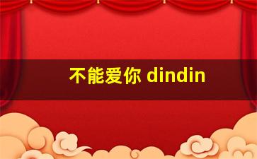 不能爱你 dindin